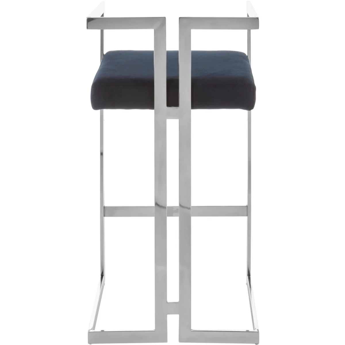 Azalea Bar Stool With Silver Frame - Silver – image 4