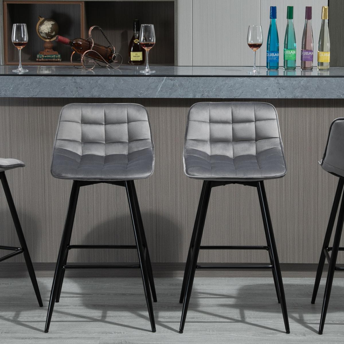 Counter Chairs Set of 2 - Grey – image 2