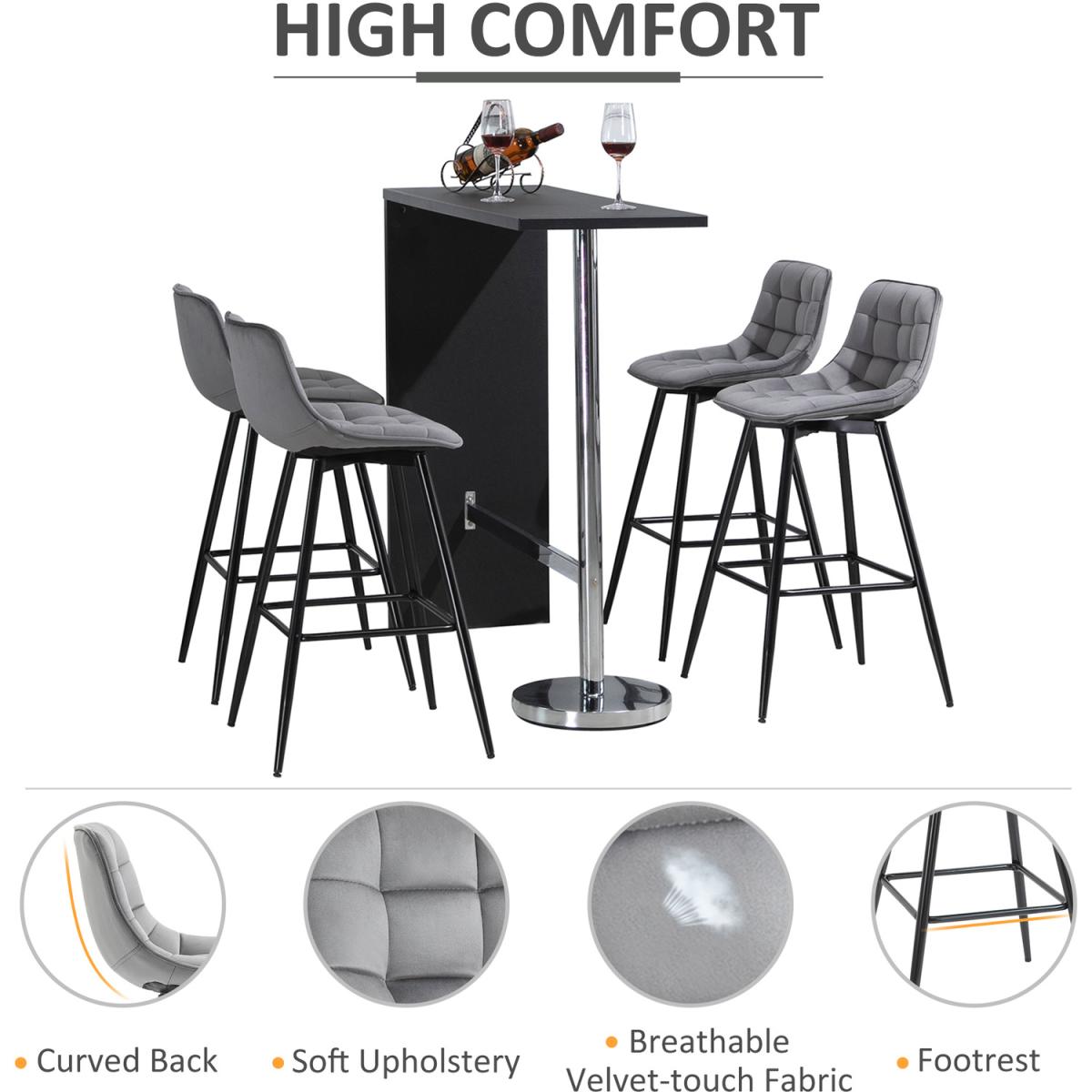 Counter Chairs Set of 2 - Grey – image 5