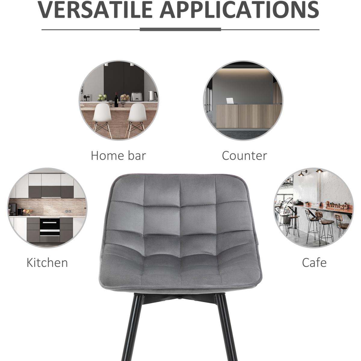 Counter Chairs Set of 2 - Grey – image 6