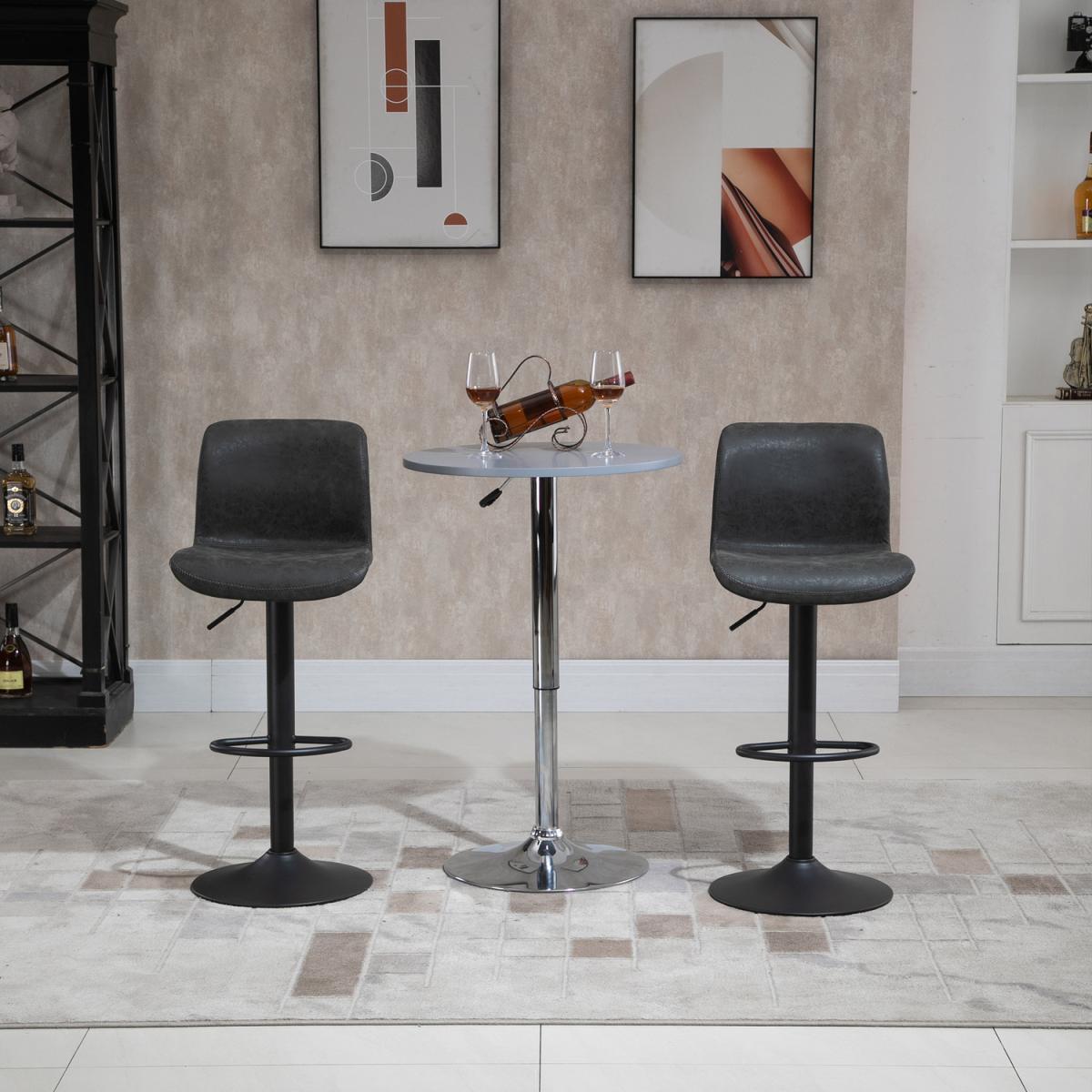 Retro Barstools Set of 2 PU Leather - Brown – image 11