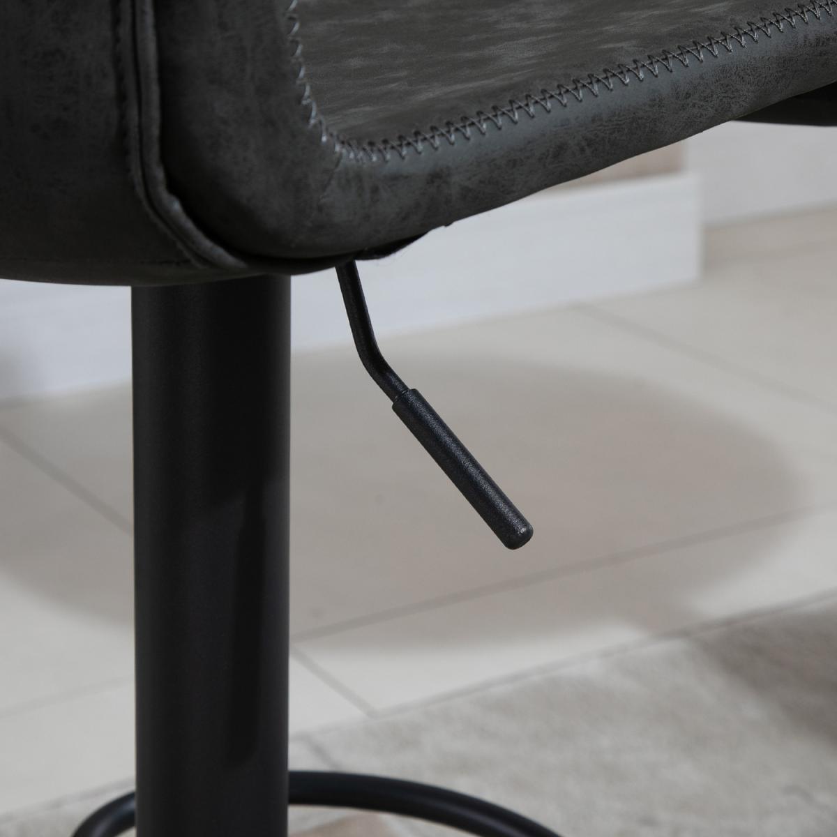 Retro Barstools Set of 2 PU Leather - Brown – image 19