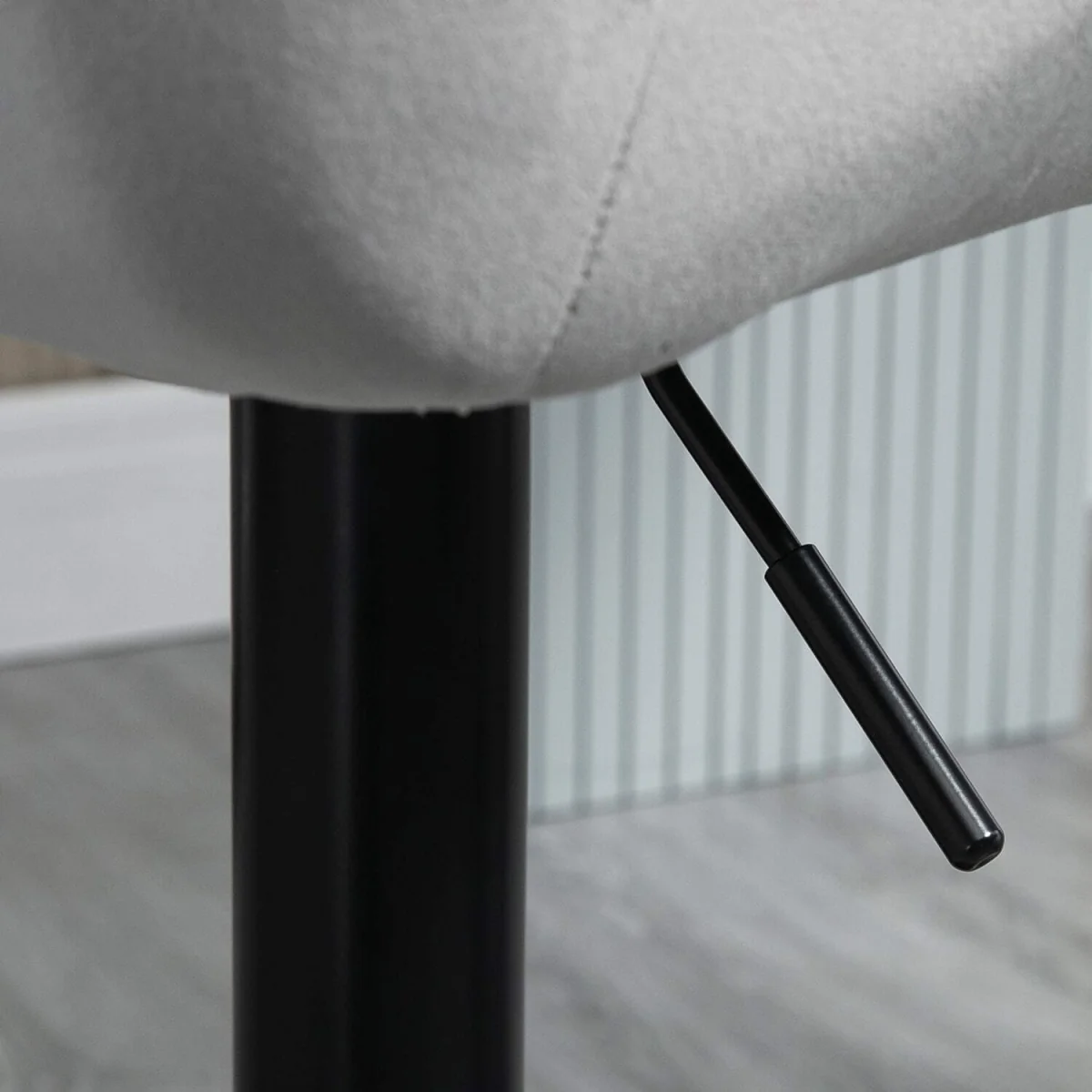 Savi Velvet Grey Adjustable Swivel Bar Stools Set of 2 - Sculpted Seat and Footrest – image 10