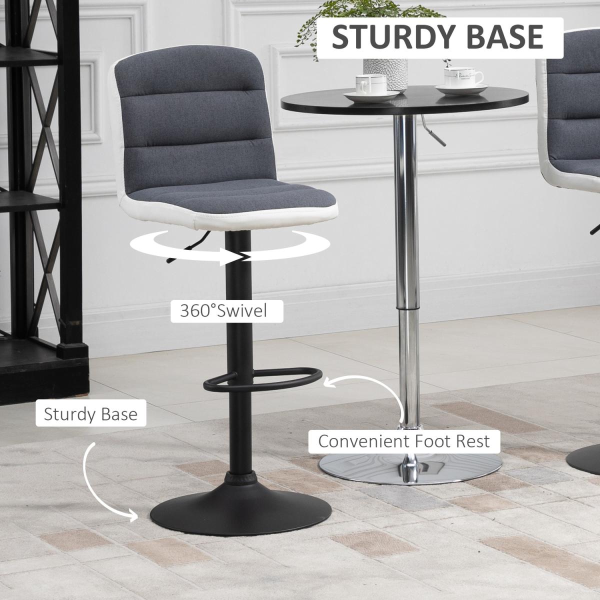Upholstered Armless Bar Stool Set of 2 - Black – image 3