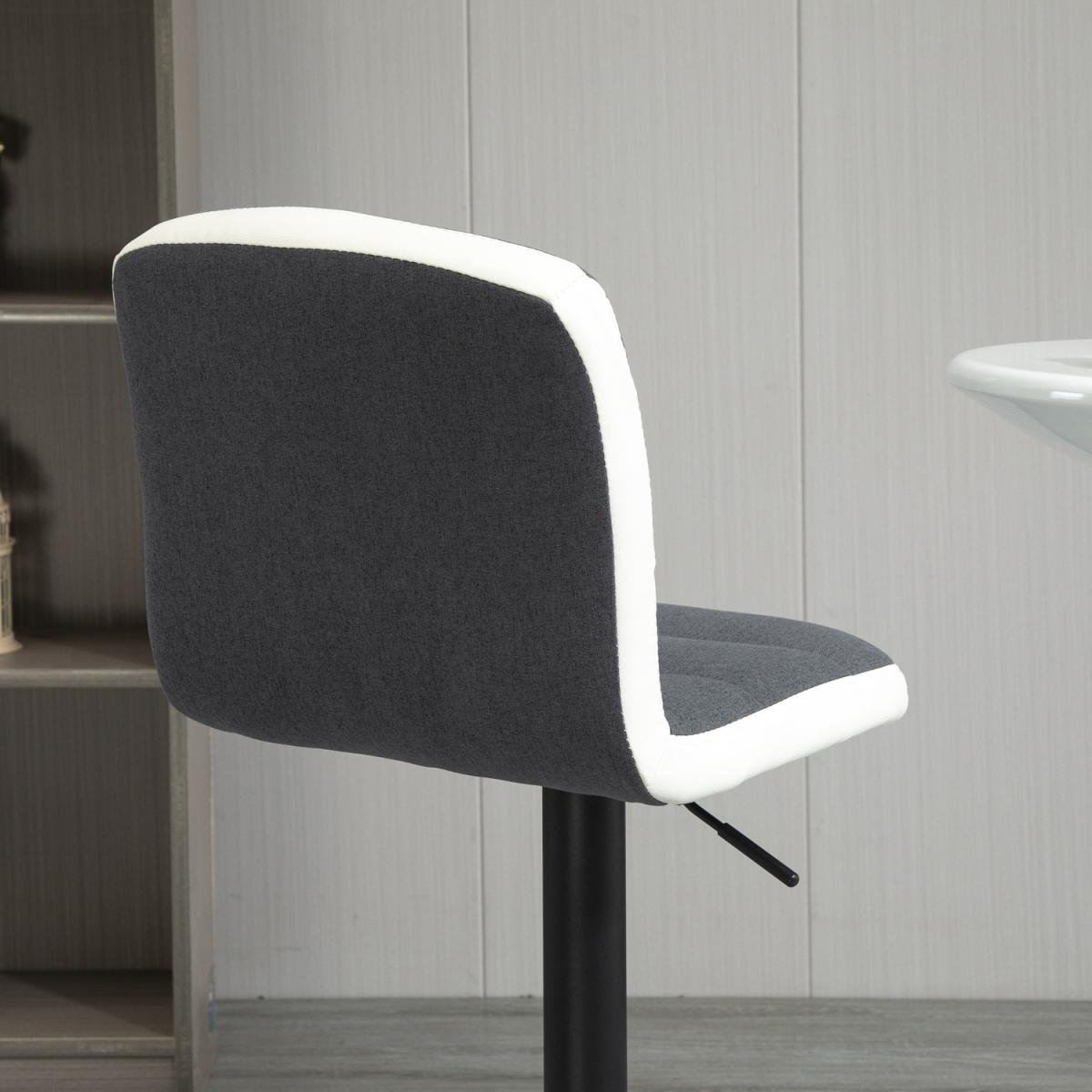 Upholstered Armless Bar Stool Set of 2 - Black – image 5
