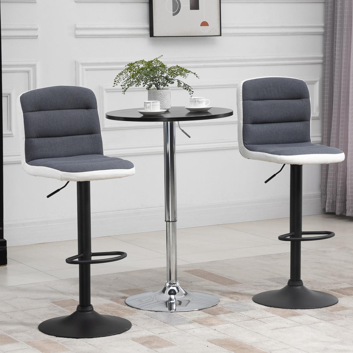 Upholstered Armless Bar Stool Set of 2 - Black – image 7