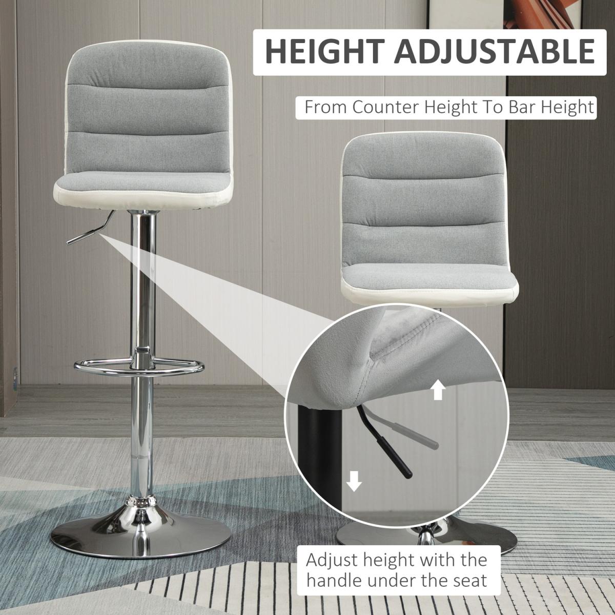 Upholstered Armless Bar Stool Set of 2 - Black – image 9