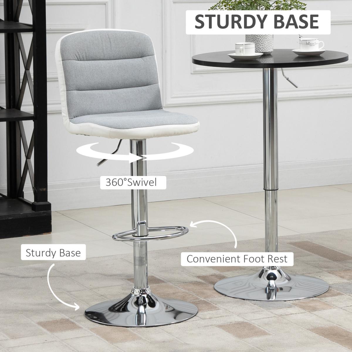 Upholstered Armless Bar Stool Set of 2 - Black – image 10