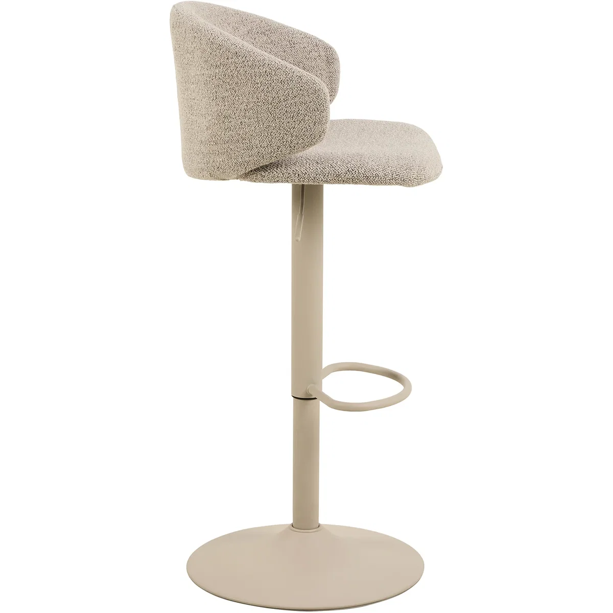 Ella Swivel Beige Bar Stool Set of 2 - Beige – image 3