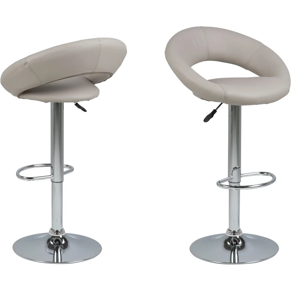 Plump Swivel Bar Stool Open Back - Black – image 3