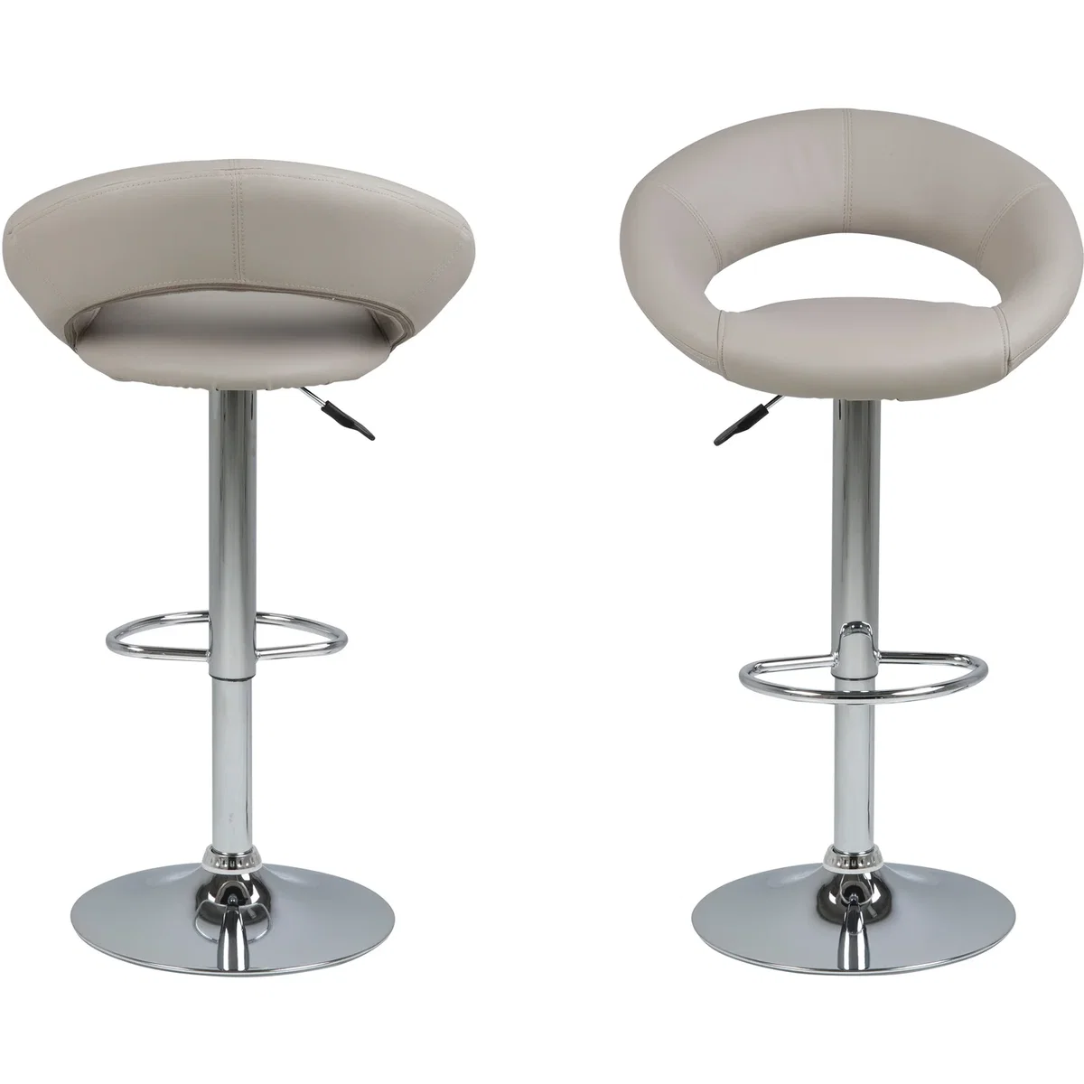 Plump Swivel Bar Stool Open Back - Black – image 4