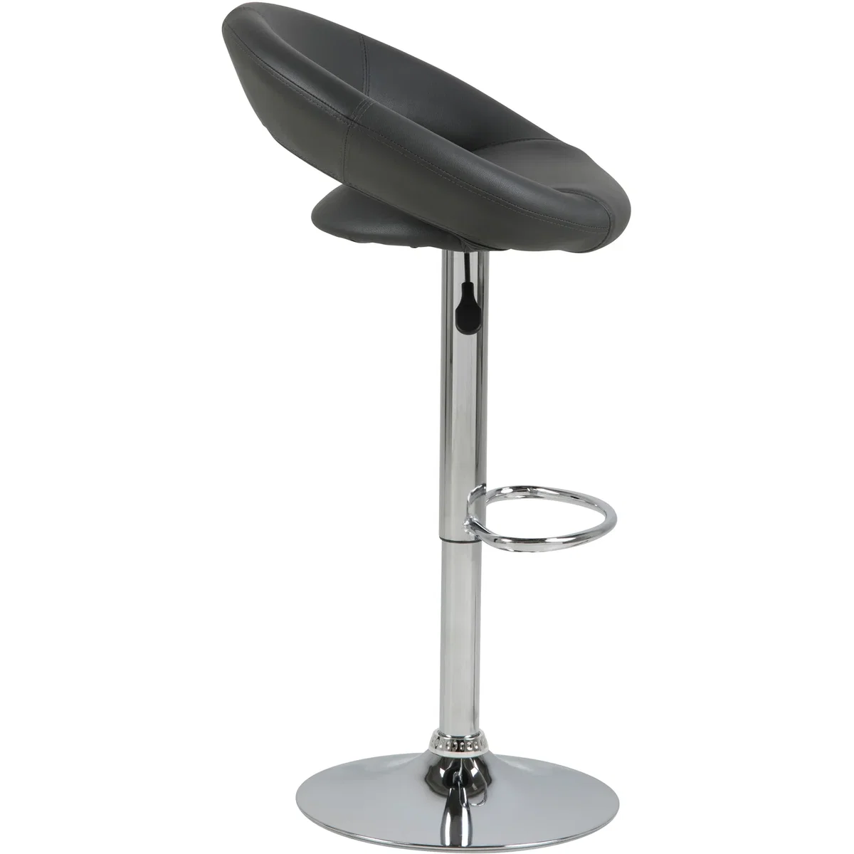 Plump Swivel Bar Stool Open Back - Black – image 7