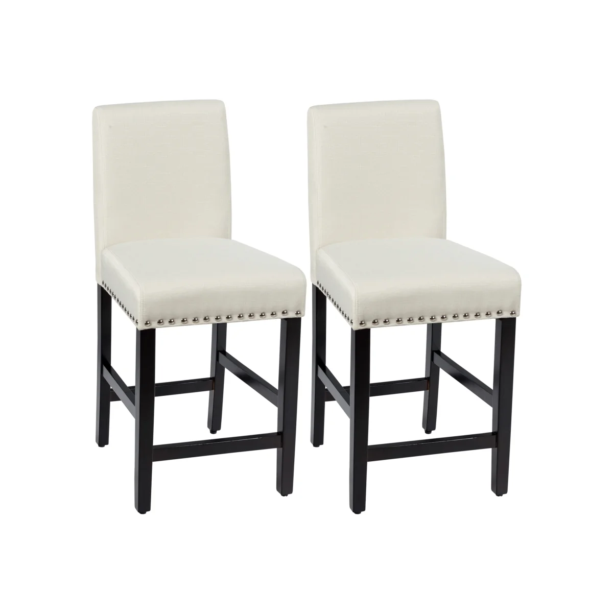 2 Pack Low Back Counter Bar Stools – image 1