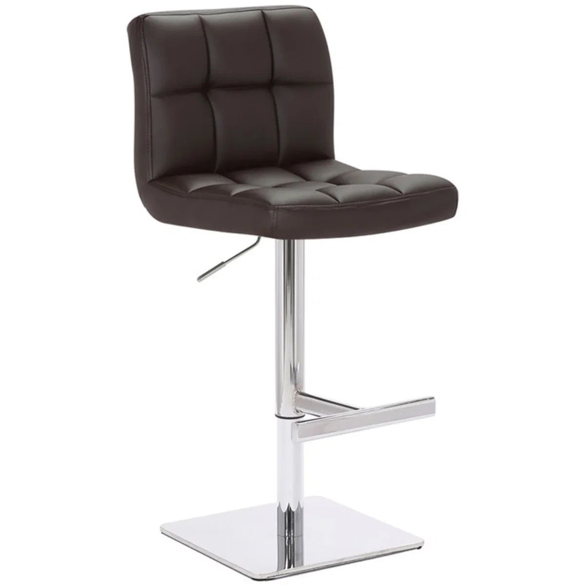 Allegro Deluxe Kitchen Bar Stool, Adjustable Swivel, Chrome Footrest & Weighted Base, White - Sage Green – image 12