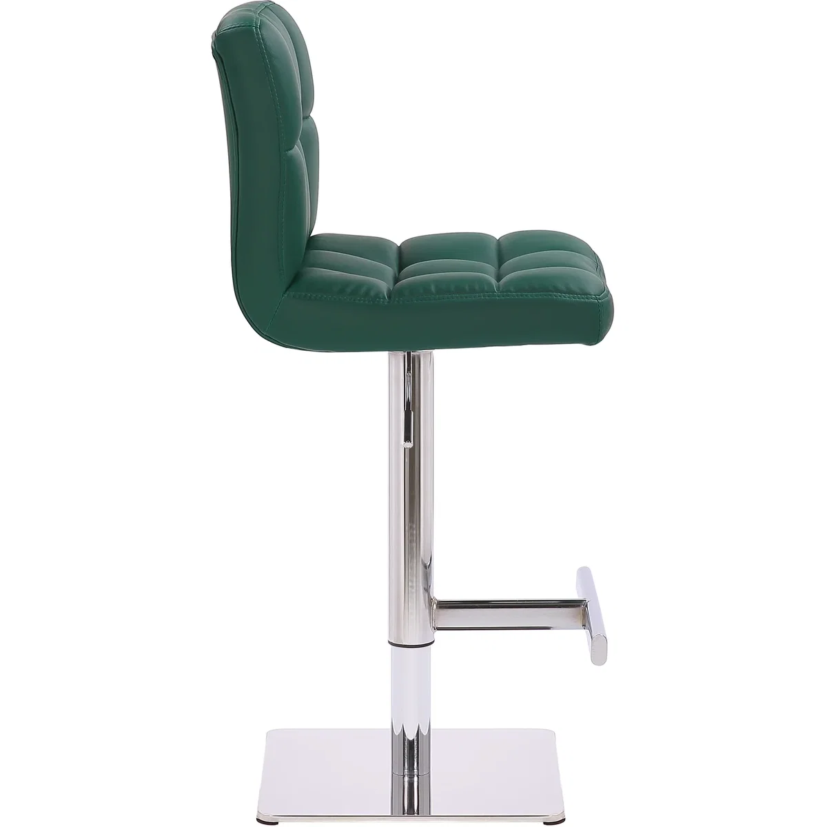 Allegro Deluxe Kitchen Bar Stool, Adjustable Swivel, Chrome Footrest & Weighted Base, White - Sage Green – image 6