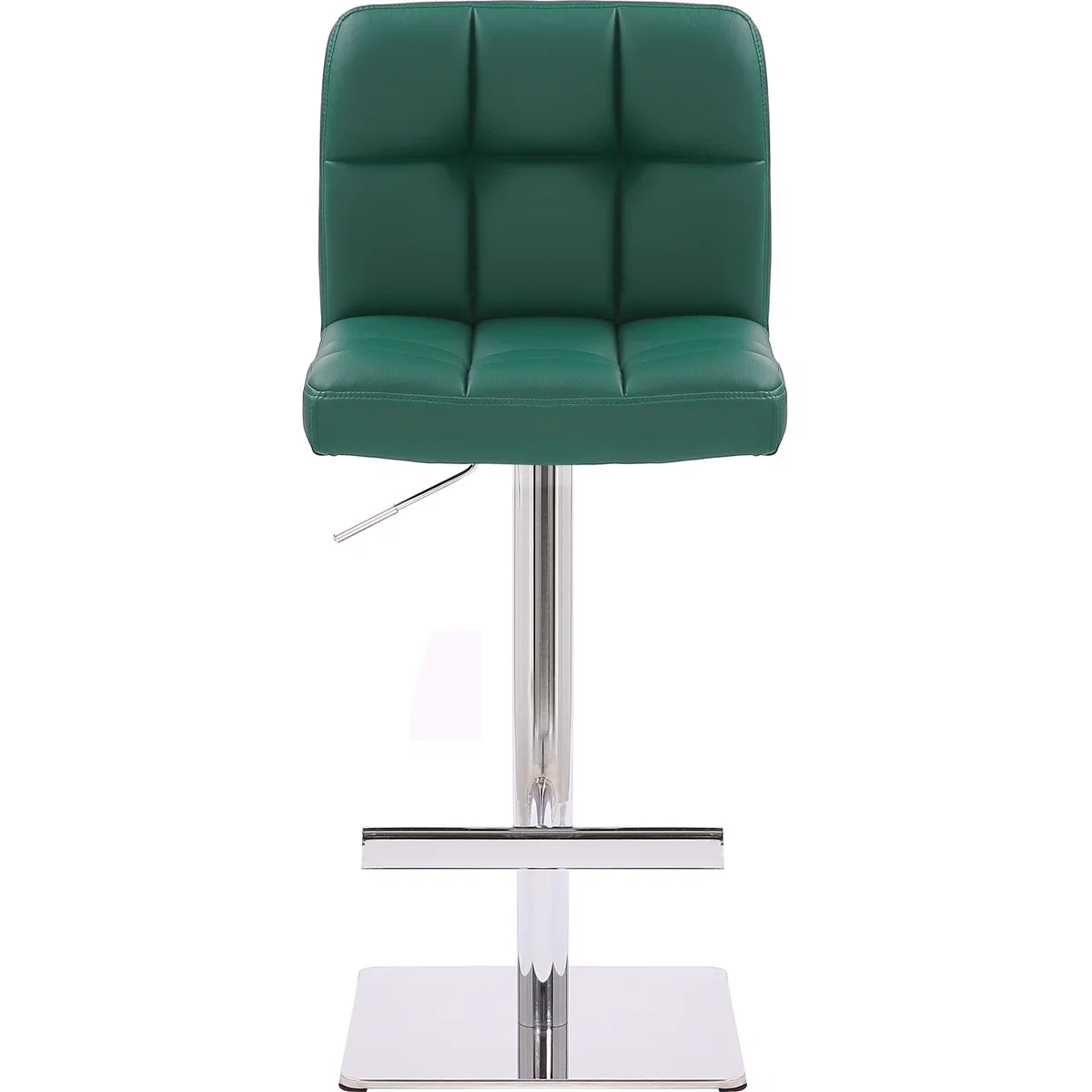 Allegro Deluxe Kitchen Bar Stool, Adjustable Swivel, Chrome Footrest & Weighted Base, White - Sage Green – image 7