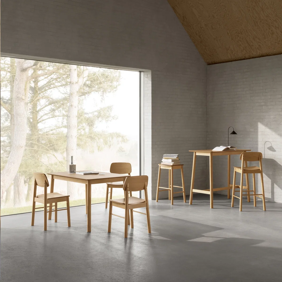 Barlow Bar Stool Without Back in Matt Oak Set of 2 - Oak – image 5