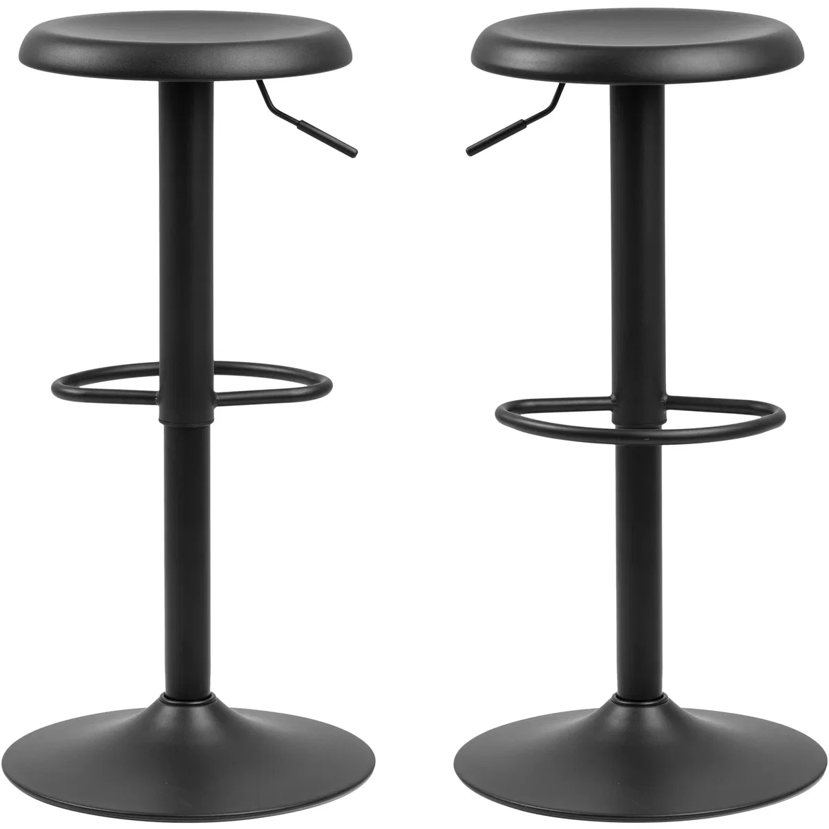 Finch Black Bar Stool without Back Set of 2 - Black – image 2