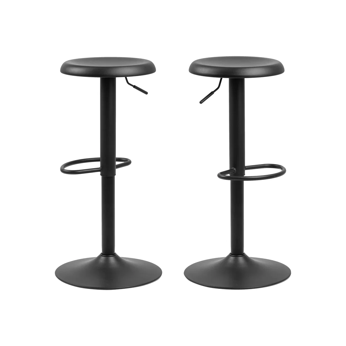 Finch Black Bar Stool without Back Set of 2 - Black – image 1