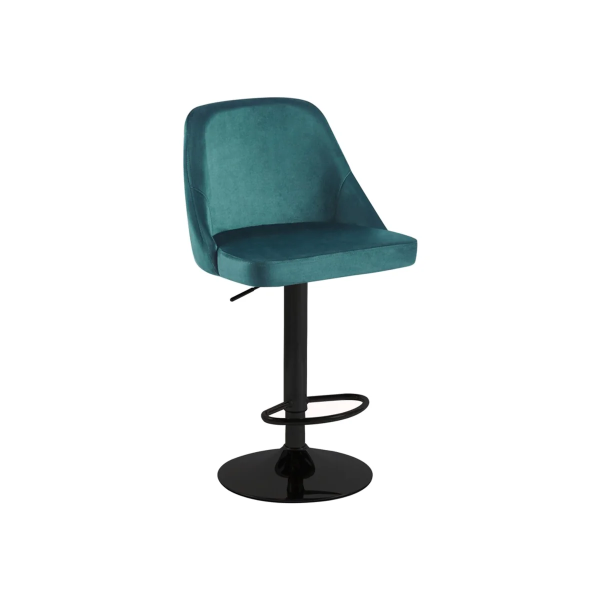 Breakfast Velvet Bar Stools Swivel Gas Lift Rest Chair Kitchen Barstool - Set of 2
