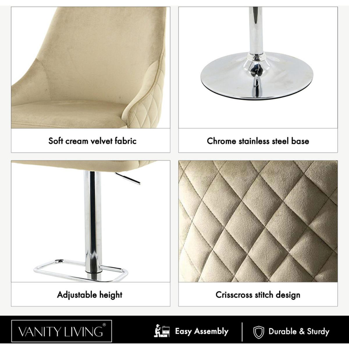 Bar Stool - Milan Cream - Champagne – image 4