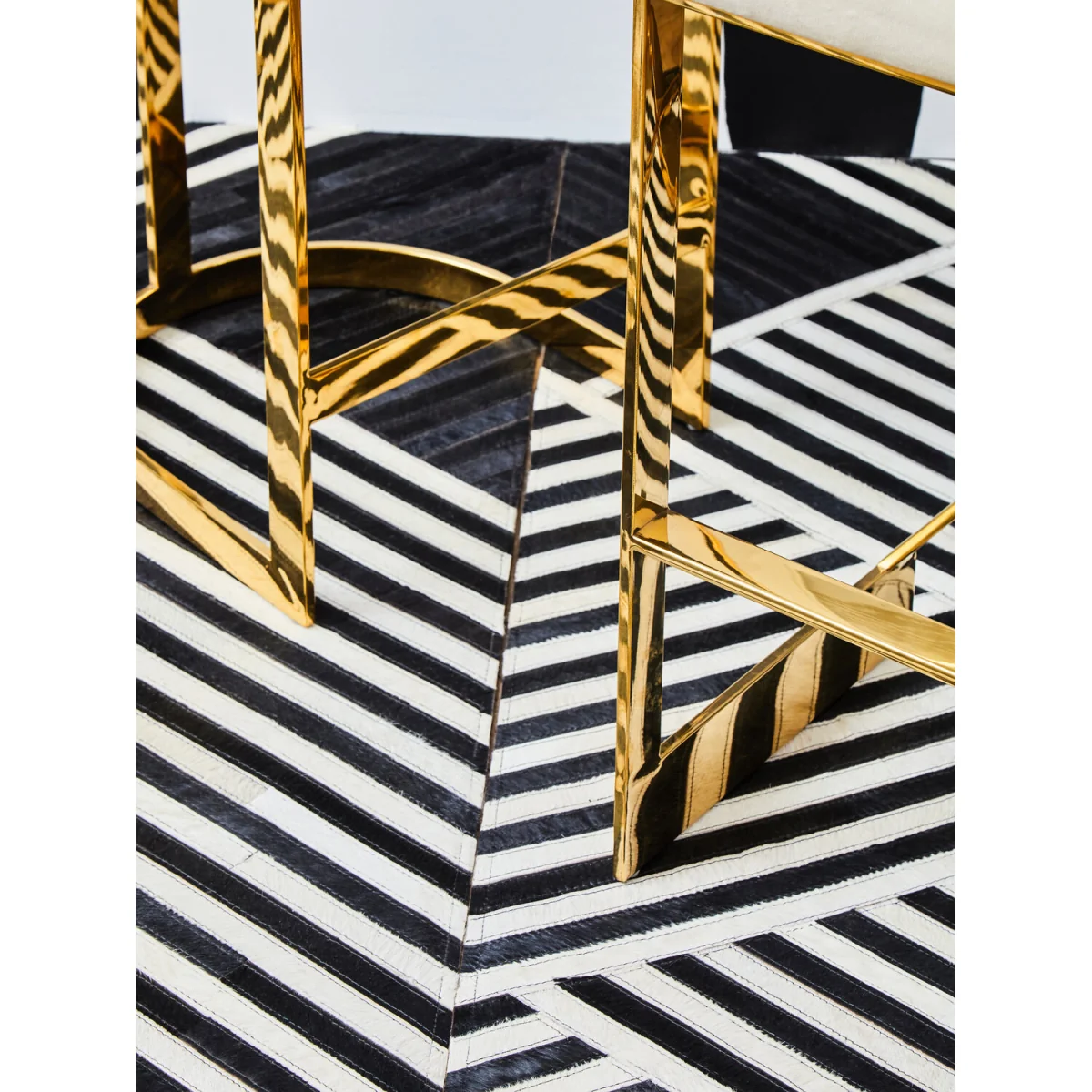 Azalea Black Velvet Bar Stool - Gold – image 3
