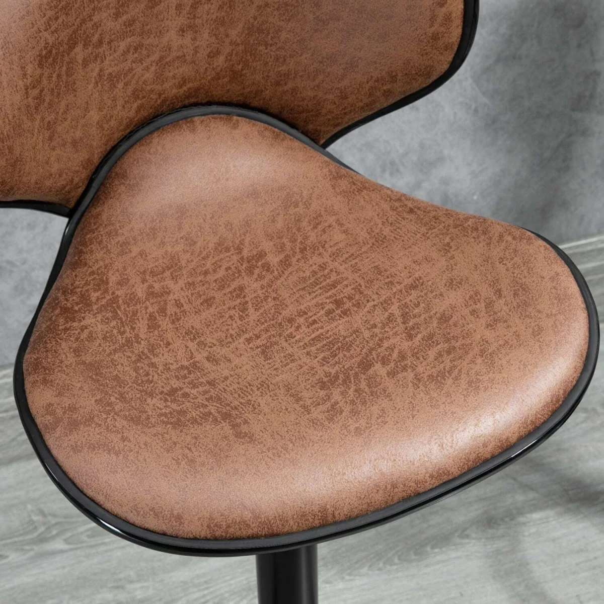 Bama Microfiber Brown Adjustable Swivel Bar Stools Set of 2. – image 9