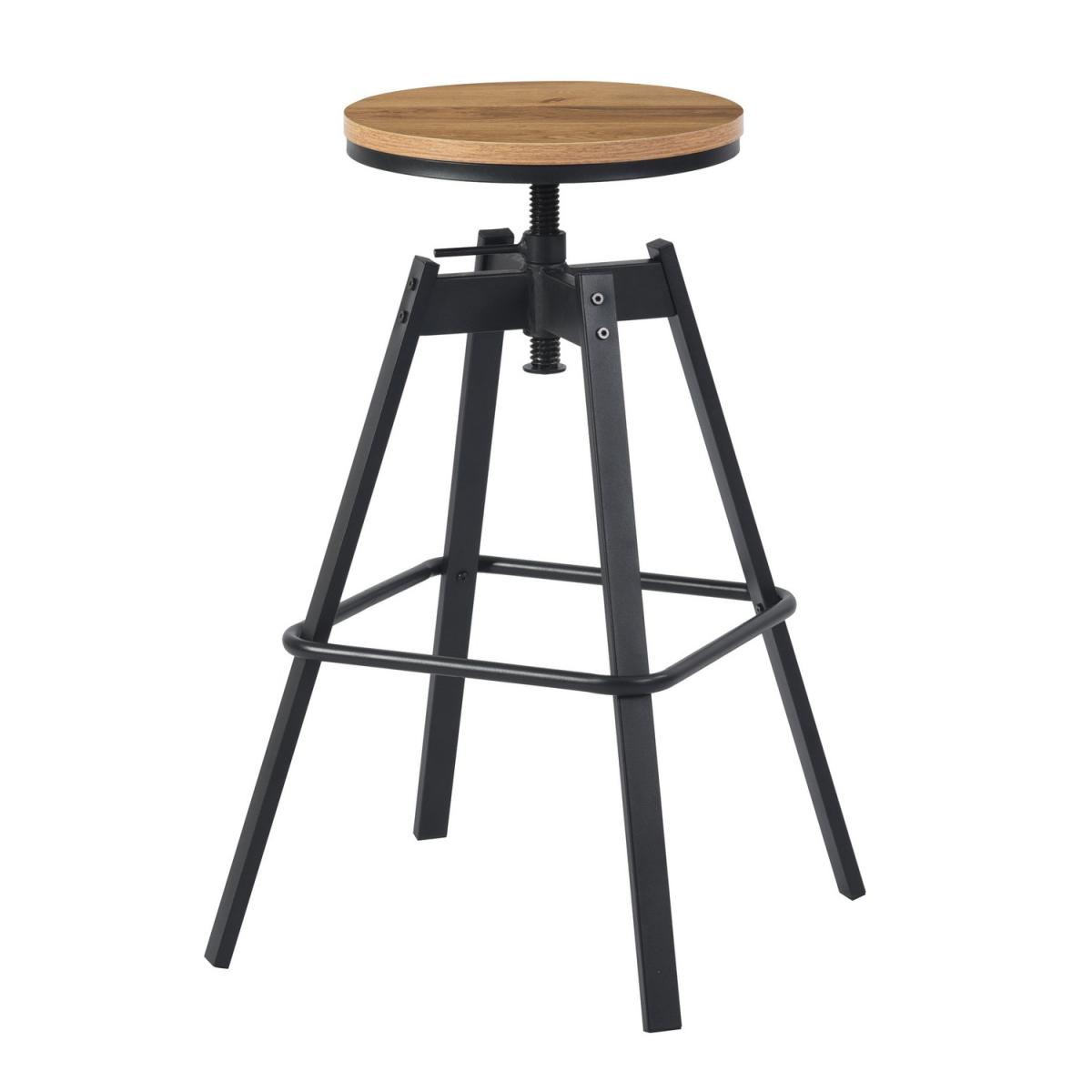 Notus Set of 2 Industrial Counter Coffee Barstools - Brown – image 3