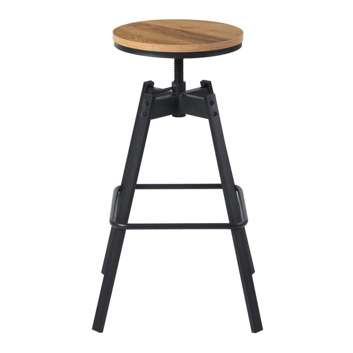 Notus Set of 2 Industrial Counter Coffee Barstools - Brown – image 7
