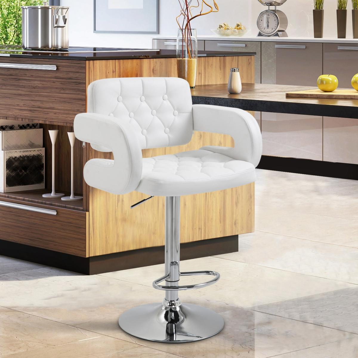 Height Adjustable Barstool with U shape Armrest - Black – image 11