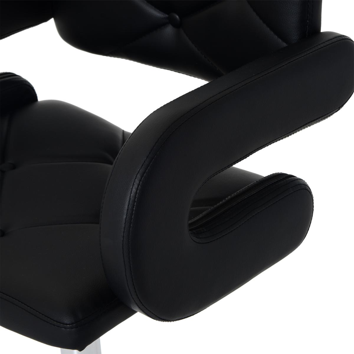 Height Adjustable Barstool with U shape Armrest - Black – image 7