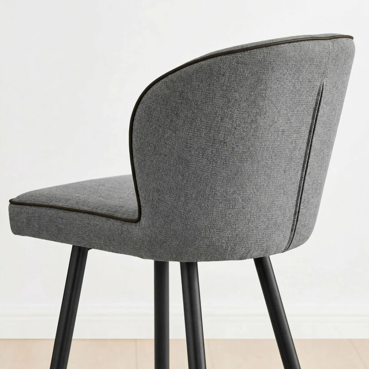 2x Catriona Grey Fabric Bar Chairs - Grey – image 1