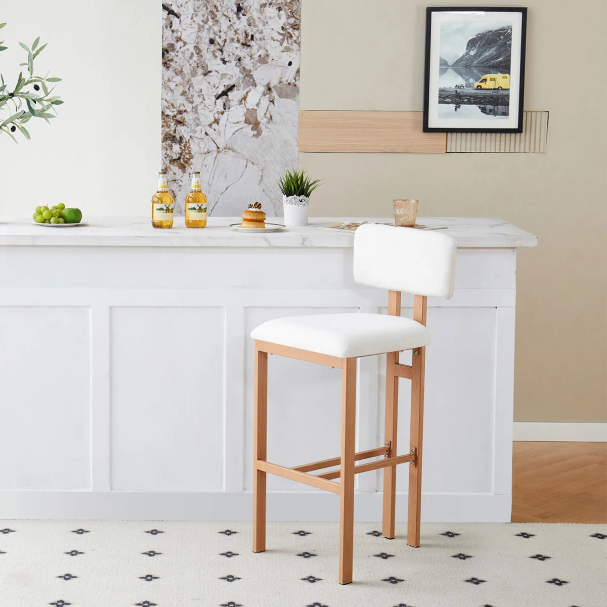 Francis Natural Bar Stool – image 1