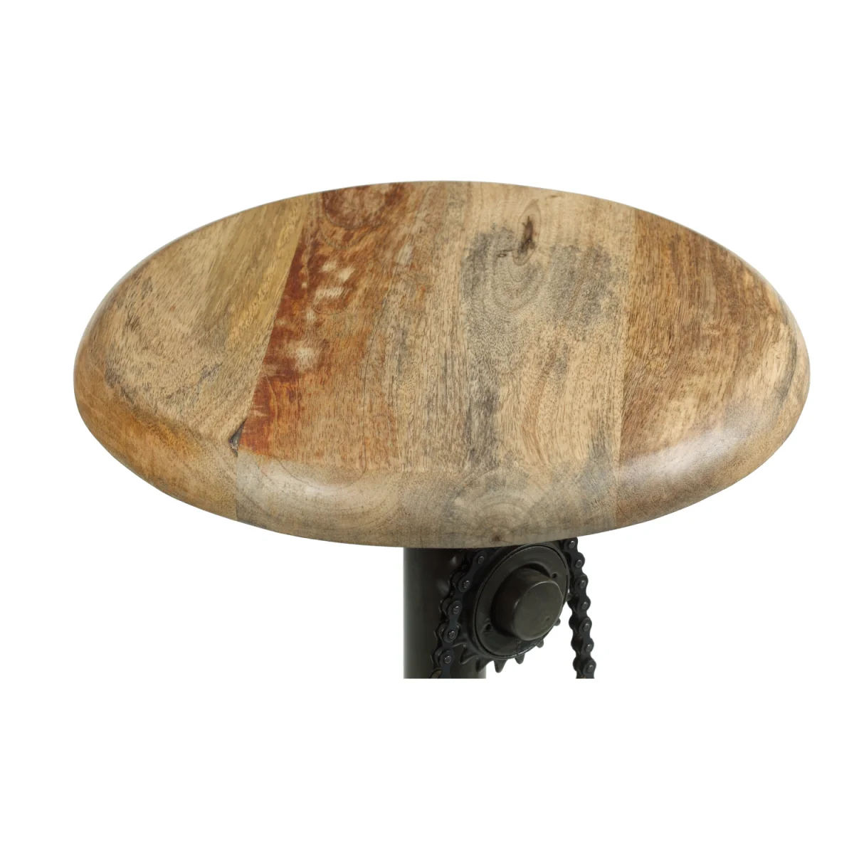 77cm Industrial Bar Stool with Pedal Design - Light Oak – image 4