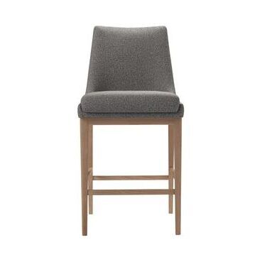 Basil Bar Stool in Badger Dappled Viscose Wool – image 1