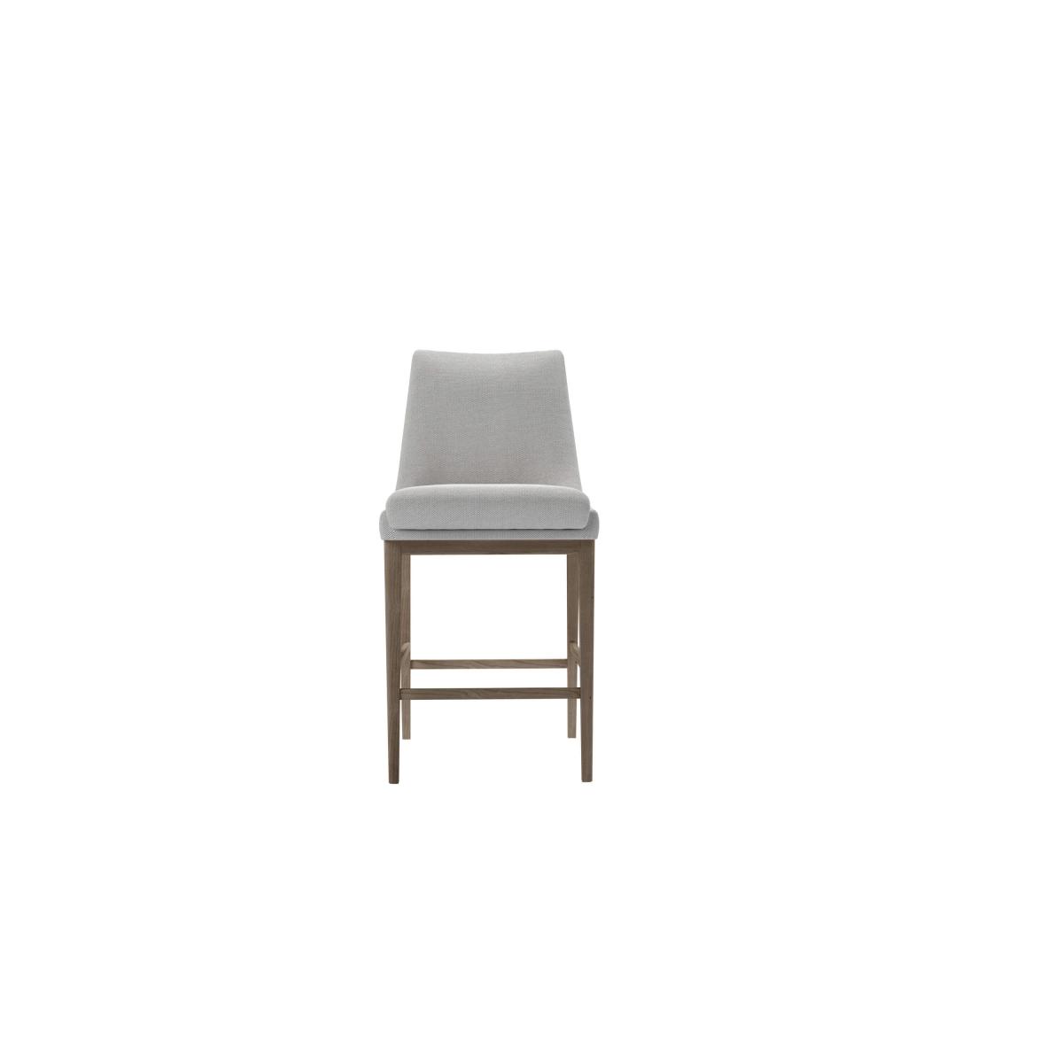 Basil Bar Stool in Liquorice Baylee Multi-Tone Viscose Linen – image 2