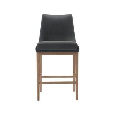 Basil Bar Stool in Truffle Cotton Viscose Twill – image 1