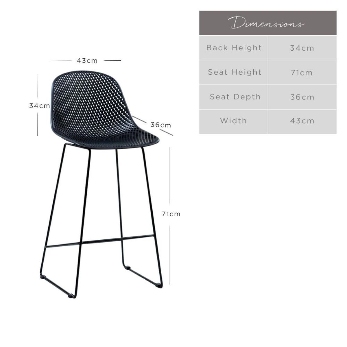 Ashwin Set of 2 Bar Stools - Black – image 8