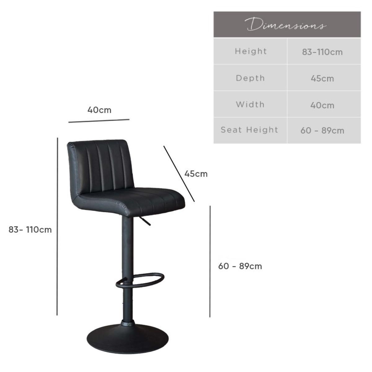 George Bar Stool in Black – image 8