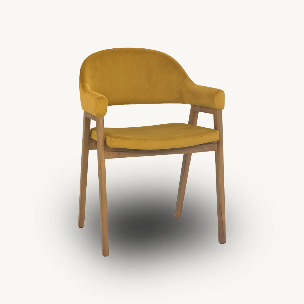 Highgate Rustic Oak Armchair, Yellow – image 3