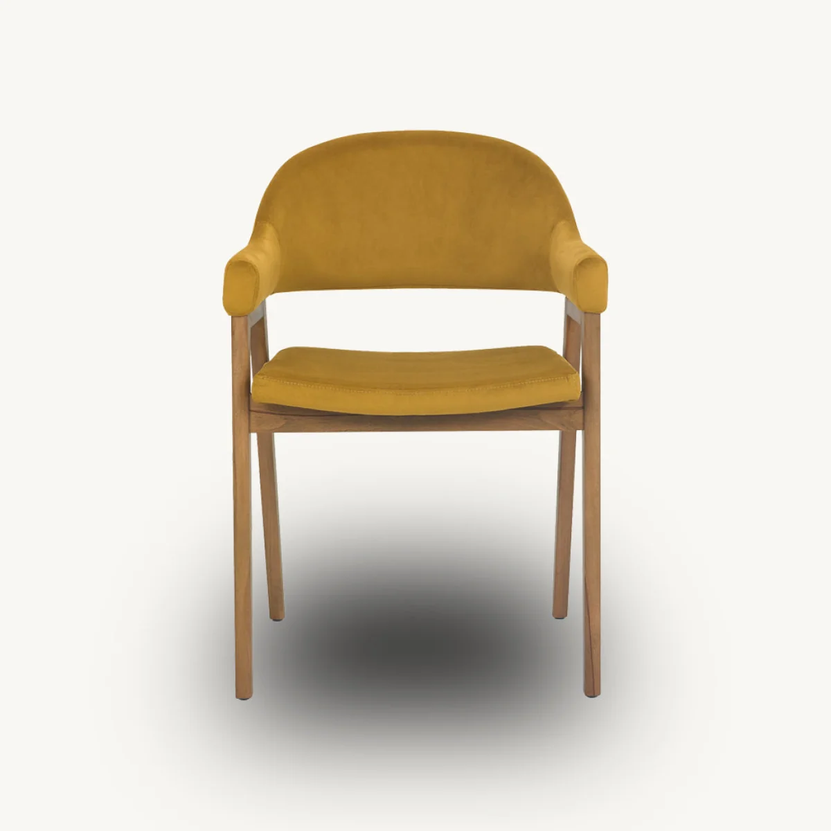 Highgate Rustic Oak Armchair, Yellow – image 4