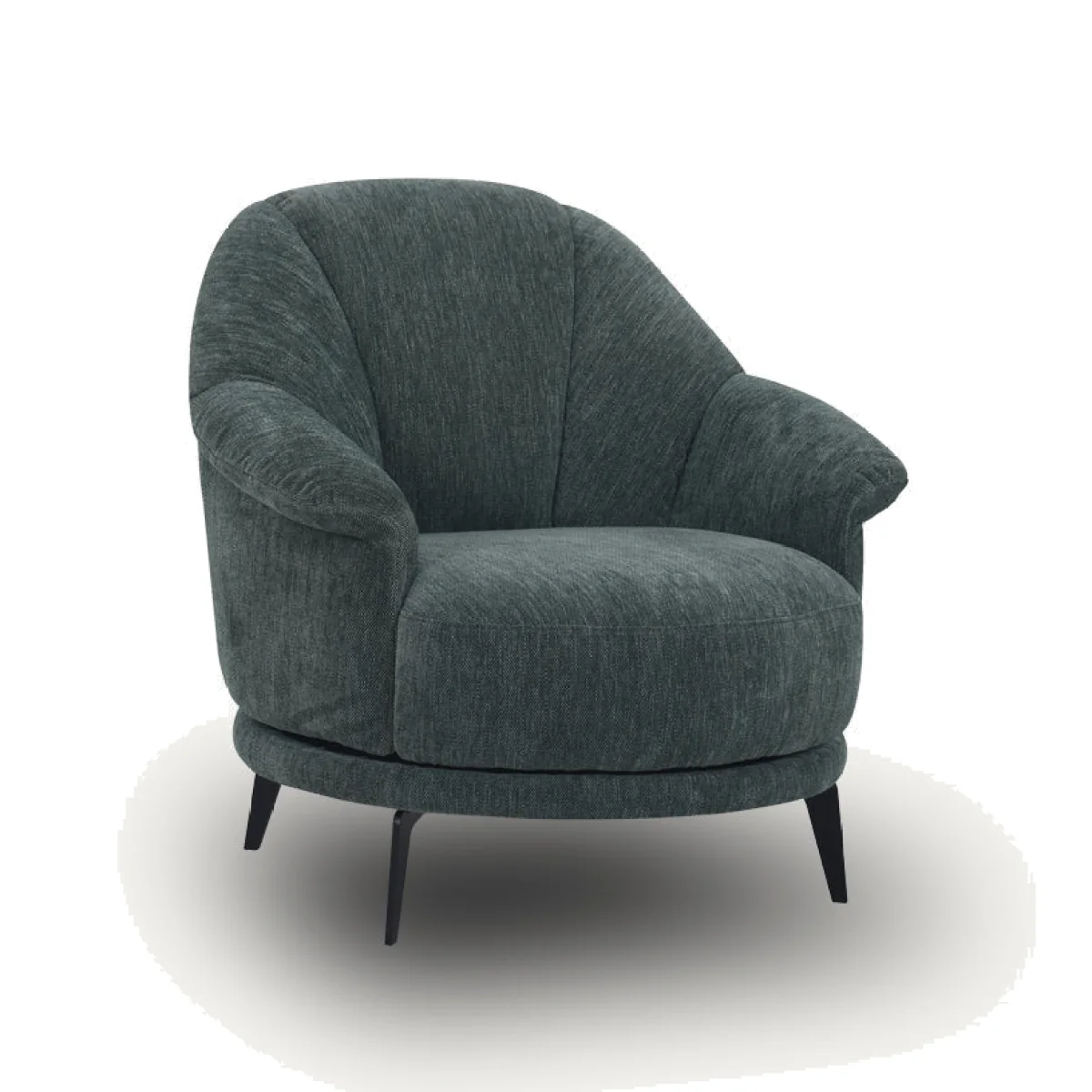 Valeria Swivel Amrchair, Dark Blue