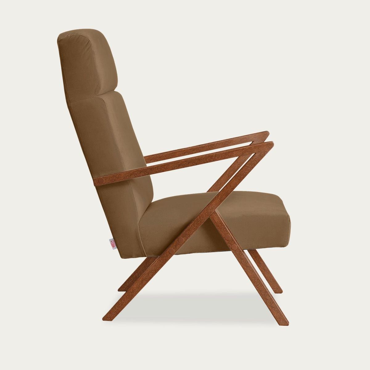 Caramel Retrostar Lounge Chair Premium Velvet Line