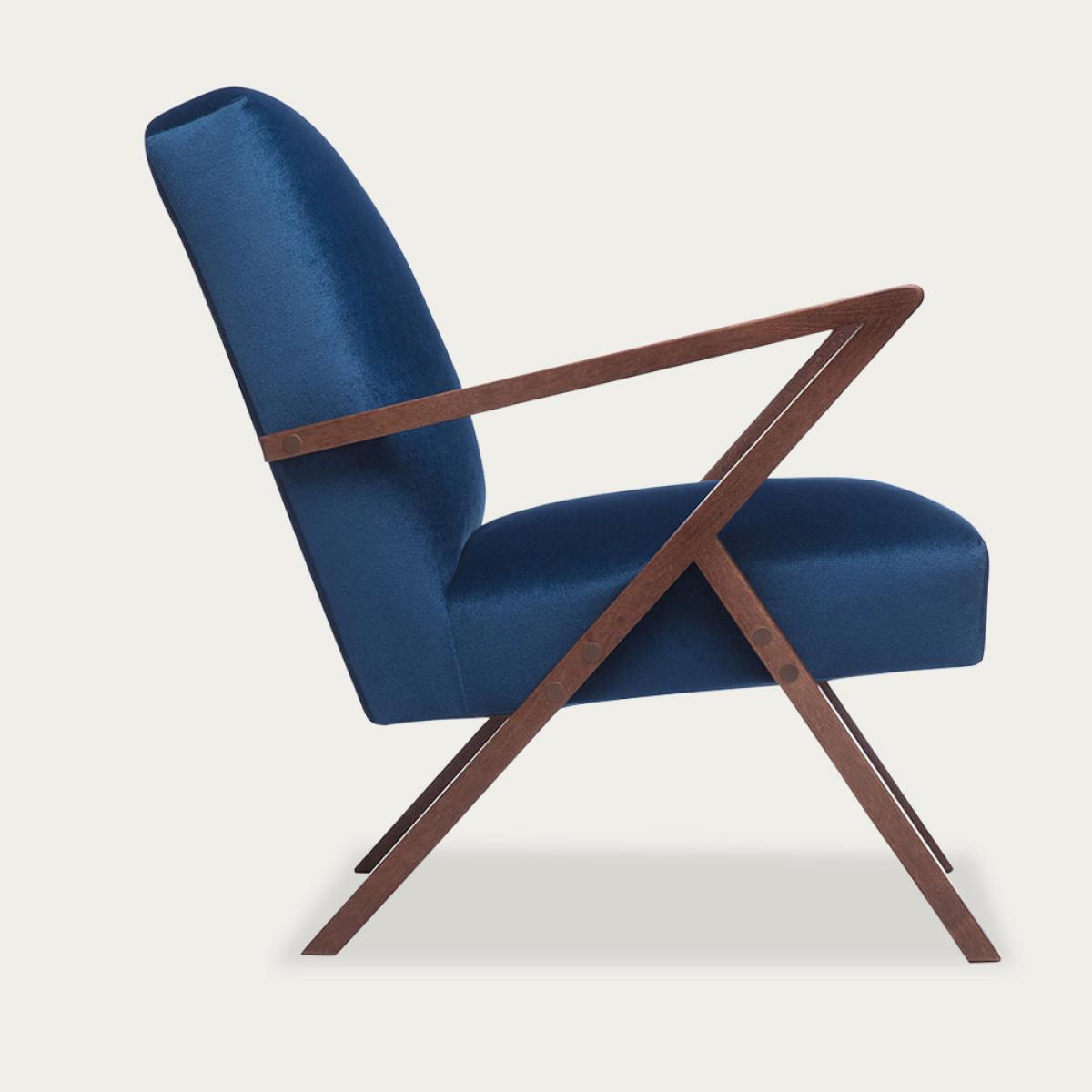 Royal Blue Retrostar Chair Velvet Line