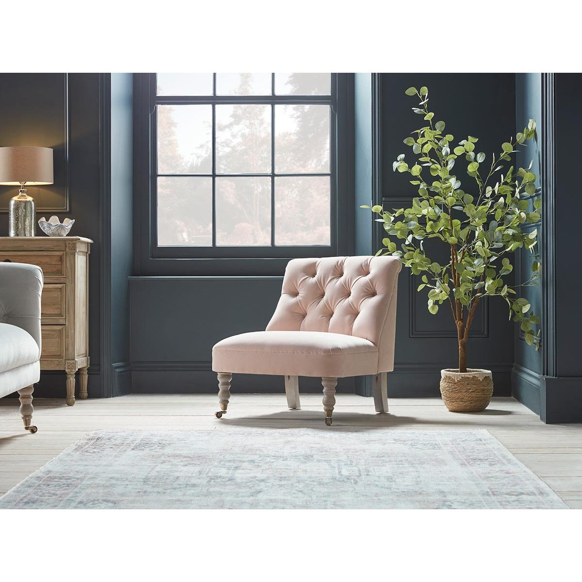 Domme Armchair – Steel Cotton Linen – image 2