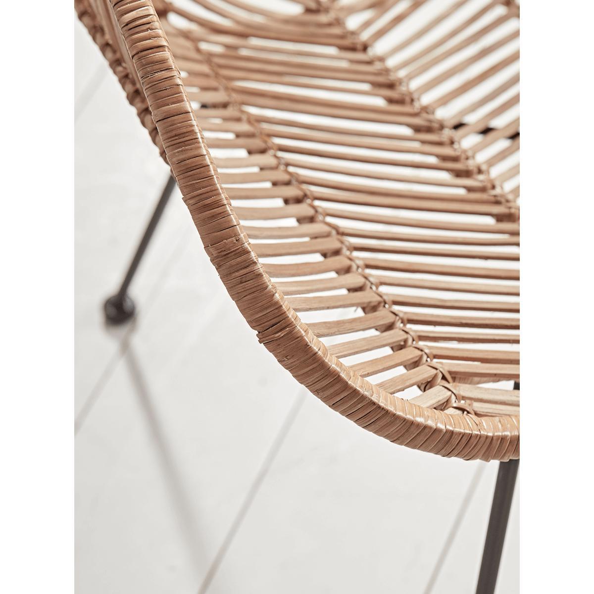 Chevron Flat Rattan Occasional Chair – image 3