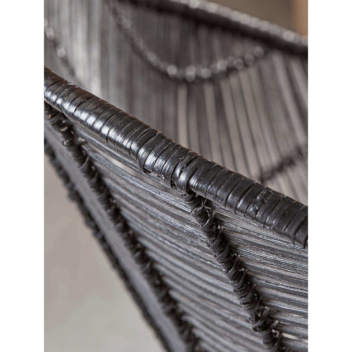 Flat Rattan Occasional Chair - Black – image 6
