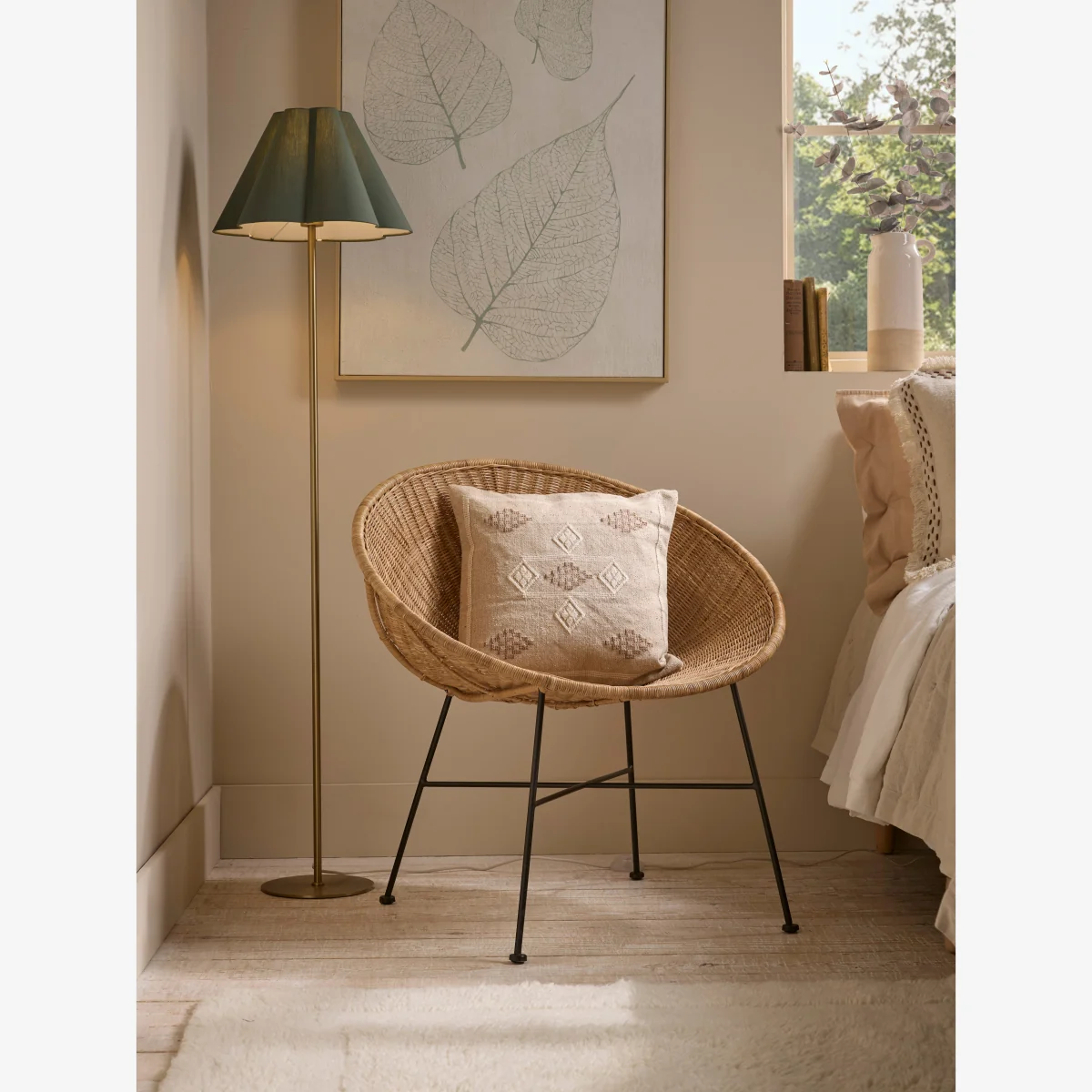Wicker Cone Chair – image 1