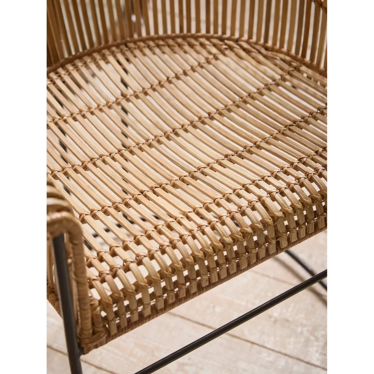Flat Rattan Scoop Chair – image 2