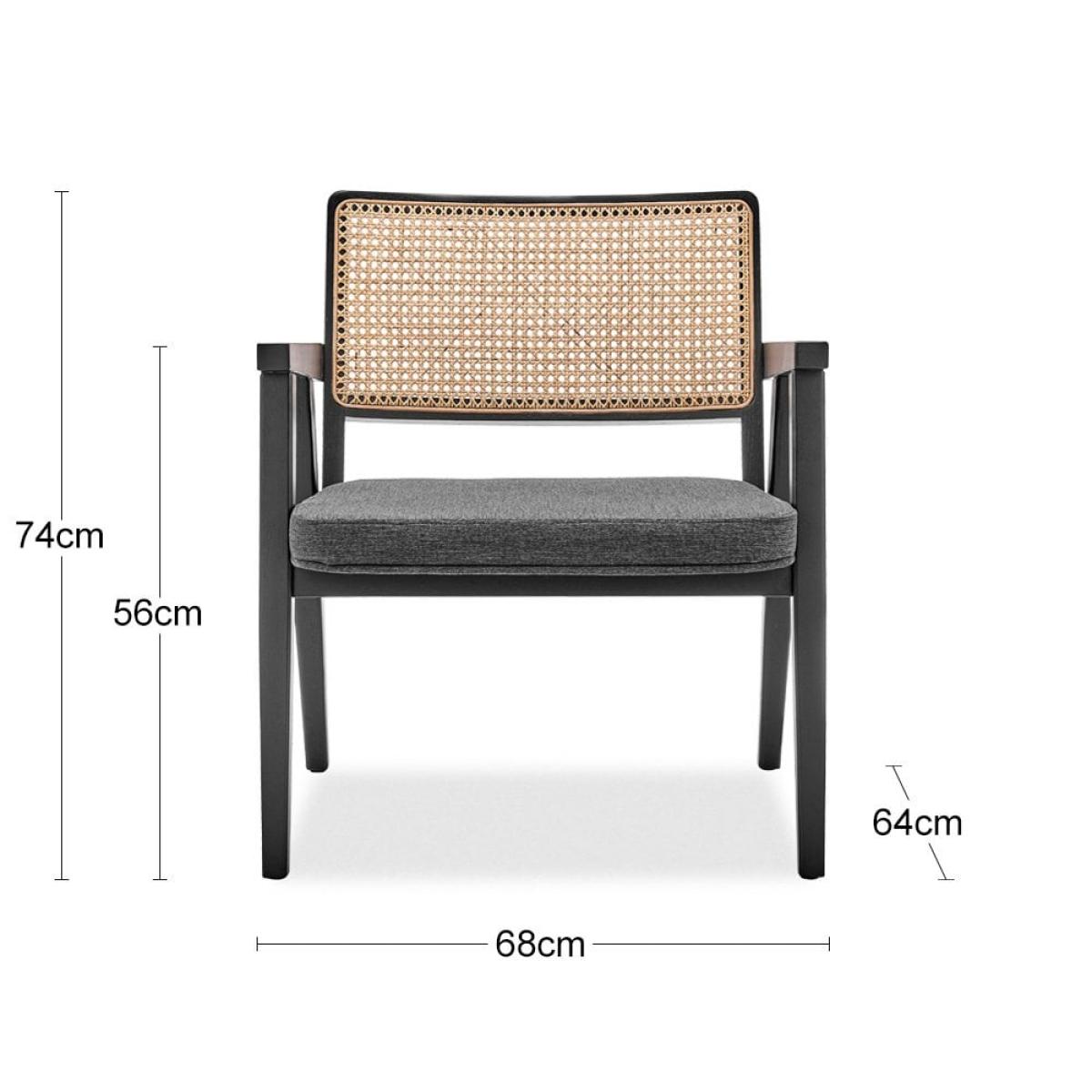 £100 Off Lambert Wooden Accent Chair, Dark Grey & Black – image 8